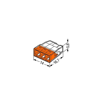 Spojnica za kablove 3IN Wago 0,5-2,5mm 100 kom/pack 2273-203