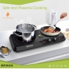 Infracrveni štednjak s dva prstena BROCK HPI 3002 BK 1200W + 800W