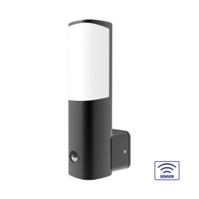 Zidna svjetiljka 7W 3000K 600lm 114x272mm IP54 sa senzorom crna TARUS BRAYTRON BG43-01002