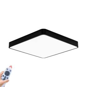 Stropna svjetiljka 45W 3/1 4650lm IP20 s daljinskim upravljačem kvadratna crna BRAYTRON BH16-05291