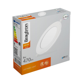 Panel LED 6W 4000K 470lm IP40 ugradbeni okrugli bijeli BRAYTRON BP01-60610