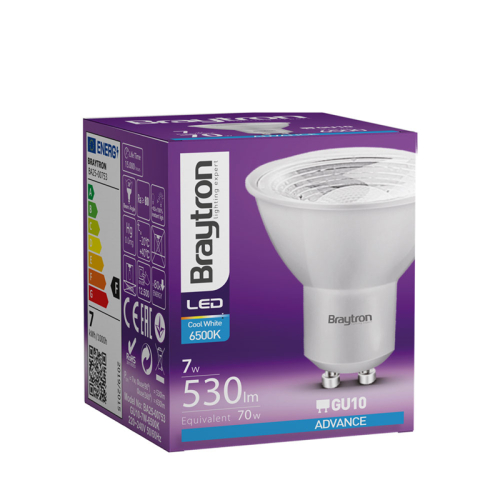Žarulja LED 7W 6500K 530lm GU10 38D IP20 BRAYTRON BA25-00753