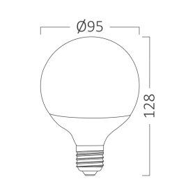 Žarulja LED 14W 6500K 1360lm E27 G95 IP20 BRAYTRON BA33-01423