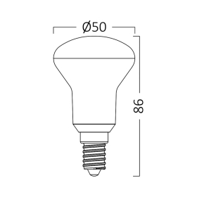 Žarulja LED 6W 3000K 550lm E14 R50 IP20 BRAYTRON BA34-00610