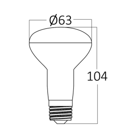 Žarulja LED 9W 6500K 830lm E27 R63 IP20 BRAYTRON BA34-00923