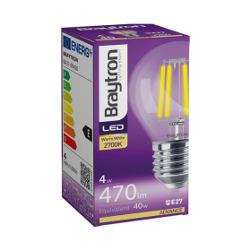 Žarulja LED 4W 2700K 470lm E27 G45 CLR IP20 filament BRAYTRON BA37-00420