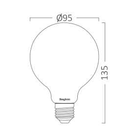 Žarulja LED 7W 6500K 806lm E27 G95 SFT IP20 BRAYTRON BA41-30723