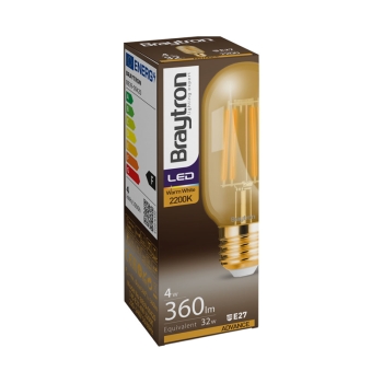Žarulja LED 4W 2200K 360lm E27 T45 IP20 amber filament BRAYTRON BB39-00420