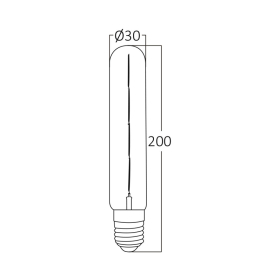 Žarulja LED 6W 2200K 540lm E27 T30 amber filament dimabilna BRAYTRON BB62-60620