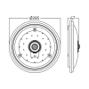 Stropna svjetiljka 15W 4000K 1460lm fi285mm IP20 sa senzorom okrugla BRAYTRON BC15-00310