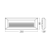 Zidna svjetiljka 3W 3/1 180lm IP65 antracit VEKTA BRAYTRON BG38-01982