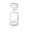 Visilica za GU10 žarulju max 35W fi60 IP20 okrugla crna BRAYTRON BH04-00401