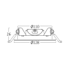 Panel LED 6W 6500K 470lm IP40 ugradbeni okrugli bijeli BRAYTRON BP01-60630