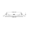 Panel LED 6W 4000K 470lm IP40 ugradbeni kvadratni bijeli BRAYTRON BP02-60610