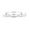 Panel LED 12W 6500K 1120lm IP40 ugradbeni kvadratni bijeli BRAYTRON BP02-61230