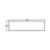 Okvir za nadgradnu montažu LED panela 1200x300mm BRAYTRON BP16-99030
