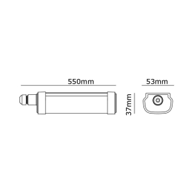 Vodotijesna svjetiljka 60cm 16W 4000K 1600lm IP65 BRAYTRON BT07-00610