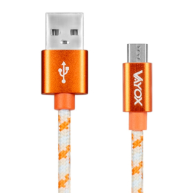 Kabel USB-micro USB 1,5m narančasto bijeli VA0145