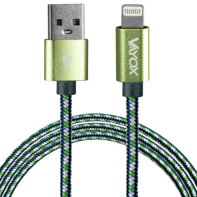Kabel USB- USB lightning 1,5m zeleni VA0147