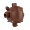 Kutija razvodna nadžbukna 75x75x33mm 4 uvoda PG16/5x4mm2 smeđa IP67 A.0035BR
