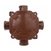 Kutija razvodna nadžbukna 75x75x33mm 4 uvoda PG16/5x4mm2 smeđa IP67 A.0035BR