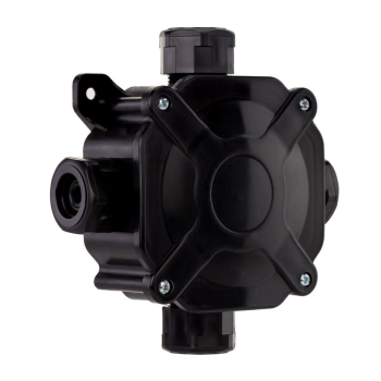 Kutija razvodna nadžbukna 75x75x33mm 4 uvoda PG16/5x4mm2 crna IP67 A.0035C