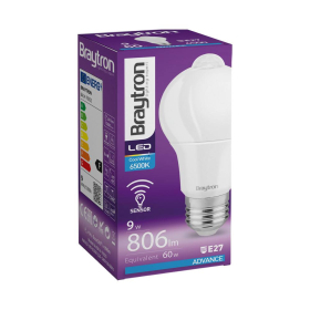 Žarulja LED 9W 6500K 806lm E27 A60 IP20 sa senzorom BRAYTRON BA14-70923