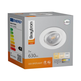 Stropna svjetiljka 7W 3CCT 630lm fi85 IP20 ugradbena okrugla SPOT bijela BRAYTRON BD02-00780