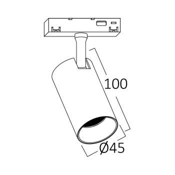 Magnetska svjetiljka 10W 3000K 680lm fi45 IP20 crna BRAYTRON BD61-00201