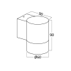 Zidna svjetiljka GU10 max 35W 60x90x90mm IP44 crna RITA BRAYTRON BG32-00302
