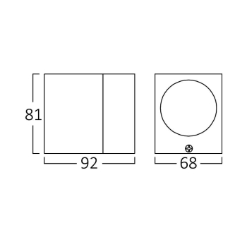 Zidna svjetiljka GU10 max 35W 68x81x92mm IP44 crna RITA BRAYTRON BG32-00402