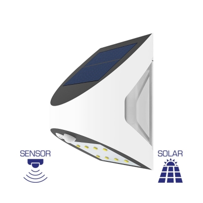 Solarna zidna svjetiljka 3W 6500K 105x130mm IP54 sa senzorom bijela BRAYTRON BG36-00130