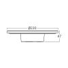 Zidna svjetiljka 12W 3/1 1160lm 220x47mm IP65 okrugla crna PALERMO BRAYTRON BG37-00281