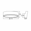 Zidna svjetiljka 12W 6500K 1140lm fi170 IP65 antracit WALLS BRAYTRON BG38-00732