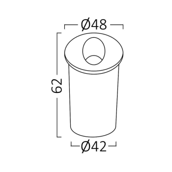 Zidna svjetiljka 2W 3000K 200lm fi48 IP65 okrugla bijela VECTOR BRAYTRON BG38-02200