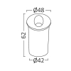 Zidna svjetiljka 2W 3000K 200lm fi48 IP65 okrugla crna VECTOR BRAYTRON BG38-02201
