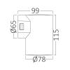 Zidna svjetiljka 9W 3/1 fi78 IP65 okrugla bijela VEKTA BRAYTRON BG38-02480
