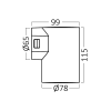 Zidna svjetiljka 9W 3/1 fi78 IP65 okrugla siva VEKTA BRAYTRON BG38-02482