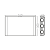 Zidna svjetiljka 6x1W 3/1 160x41x100mm IP65 bijela VECTOR BRAYTRON BG38-03380