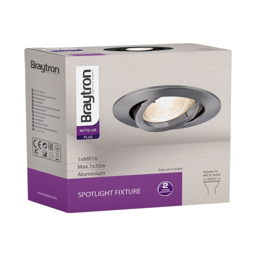 Kućište za GU10 žarulju max 35W fi82 IP20 okruglo satin nickel BRAYTRON BH03-02014