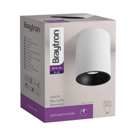 Kućište za GU10 žarulju max 35W fi94 IP20 okruglo bijelo BRAYTRON BH04-00100