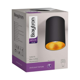 Kućište za GU10 žarulju max 35W fi94 IP20 okruglo zlatno-crno BRAYTRON BH04-00101