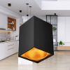 Kućište za GU10 žarulju max 35W 97x140x97mm IP20 kvadratno zlatno-crno BRAYTRON BH04-00111