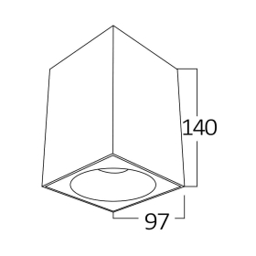 Kućište za GU10 žarulju max 35W 97x140x97mm IP20 kvadratno zlatno-crno BRAYTRON BH04-00111