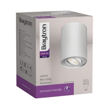 Kućište za GU10 žarulju max 35W fi94 IP20 okruglo bijelo BRAYTRON BH04-00200