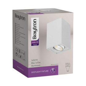 Kućište za GU10 žarulju max 35W 97x125x97mm IP20 kvadratno bijelo BRAYTRON BH04-00210