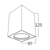 Kućište za GU10 žarulju max 35W 97x125x97mm IP20 kvadratno bijelo BRAYTRON BH04-00210