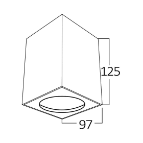 Kućište za GU10 žarulju max 35W 97x125x97mm IP20 kvadratno bijelo BRAYTRON BH04-00210