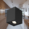Kućište za GU10 žarulju max 35W 80x100x80mm IP20 kvadratno crno BRAYTRON BH04-00311