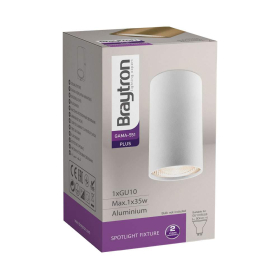 Kućište za GU10 žarulju max 35W fi55 IP20 okruglo bijelo BRAYTRON BH04-00500